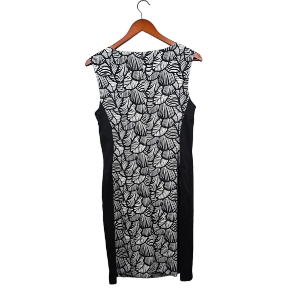 CONNECTED‎ Sleveless Pencil Dress Knee Length Black/White Womens Size 8 - Picture 5 of 9
